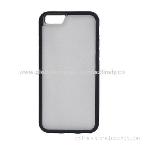 PC and TPU Mobile Phone Case for iPhone 6， Double Injection, Clear PC and TPU Case